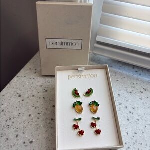 Fruit Fiesta Earring Set by Persimmon.